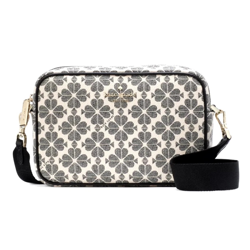 New Kate Spade Signature Spade Flower Mini Camera Bag Black Multi